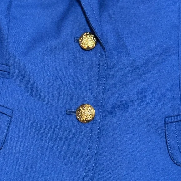 💙J. Crew Royal Blue Blazer with Gold Accents - Picture 3 of 12